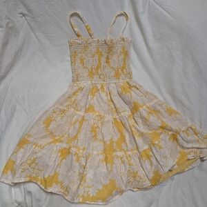 Janie and Jack Yellow and White Smocked Floral Dress